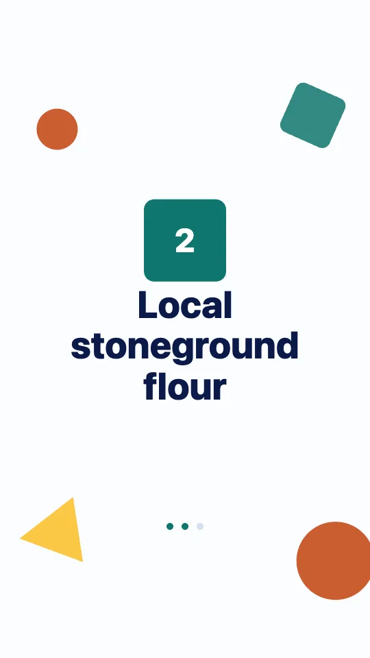 Motion graphics template: a numbered point with brand-coloured shapes